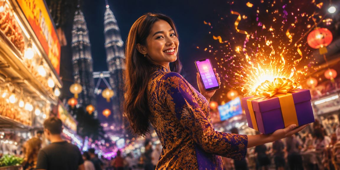 Online deposit process featuring Kuala Lumpur batik-style design
