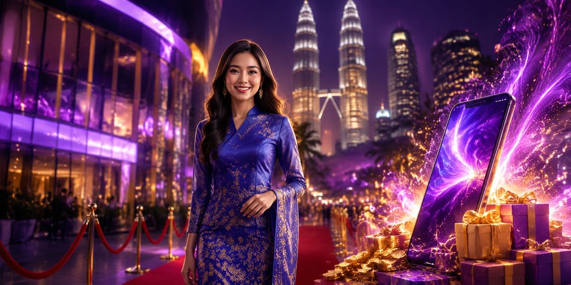 Wanita berbaju kurung bermain live casino di Kuala Lumpur melalui telefon